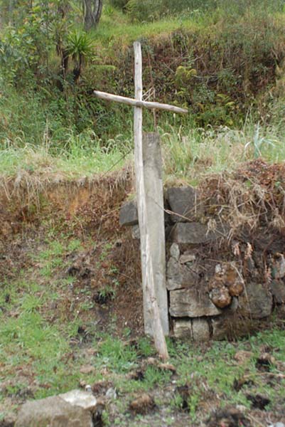 Photograph of a wooden cross.