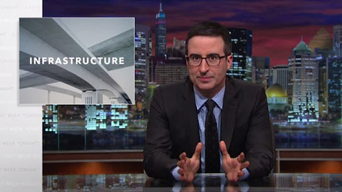 Screenshot of John Oliver on the show Last Week Tonight