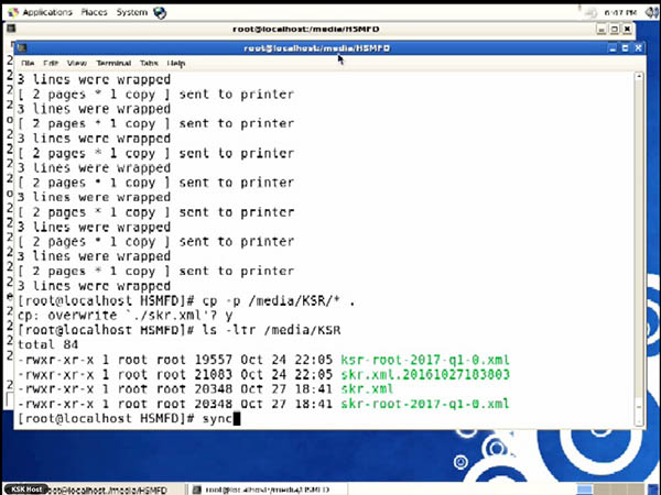 A screenshot of command line outputs.