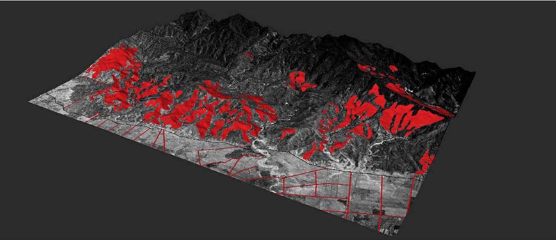 Forest analysis of scorched earth in Guatemala. 