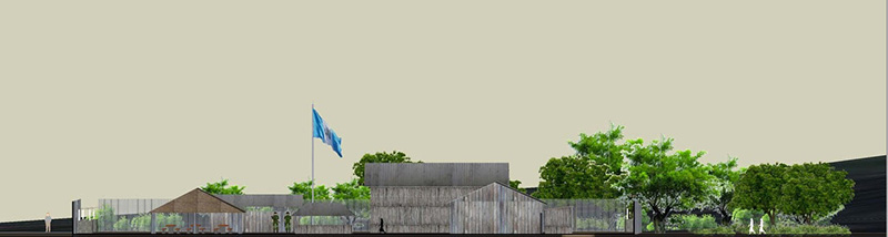 Reconstruction of military outpost at Sepur Zarco. Courtesy of Elis Mendoza