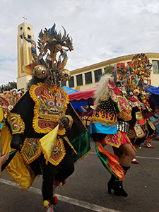 Carnaval dancers in costumes