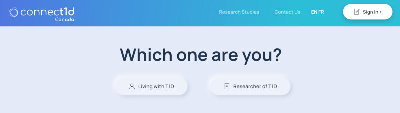 Screenshot of website that reads: "Which one are you?"