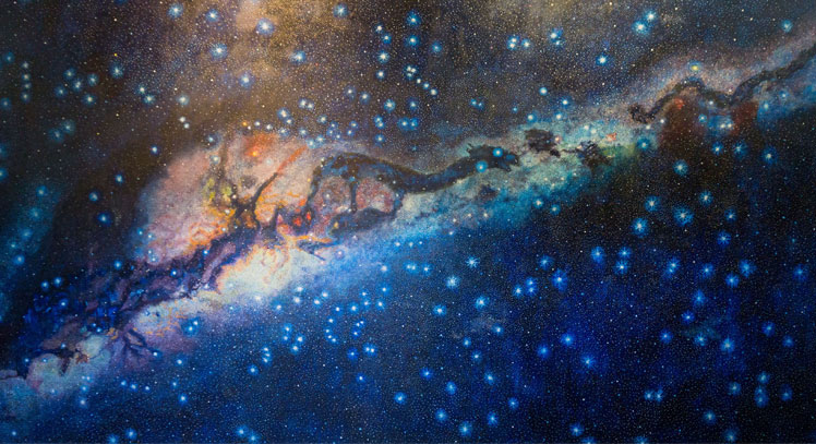 Representation of a constellation showing a llama