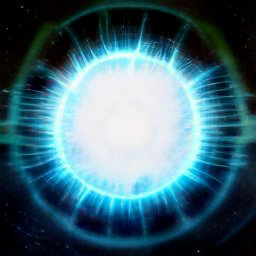 A glowing orb of energy floating in mid-air. The inside is like a giant star-gate with portals to other worlds and dimensions.